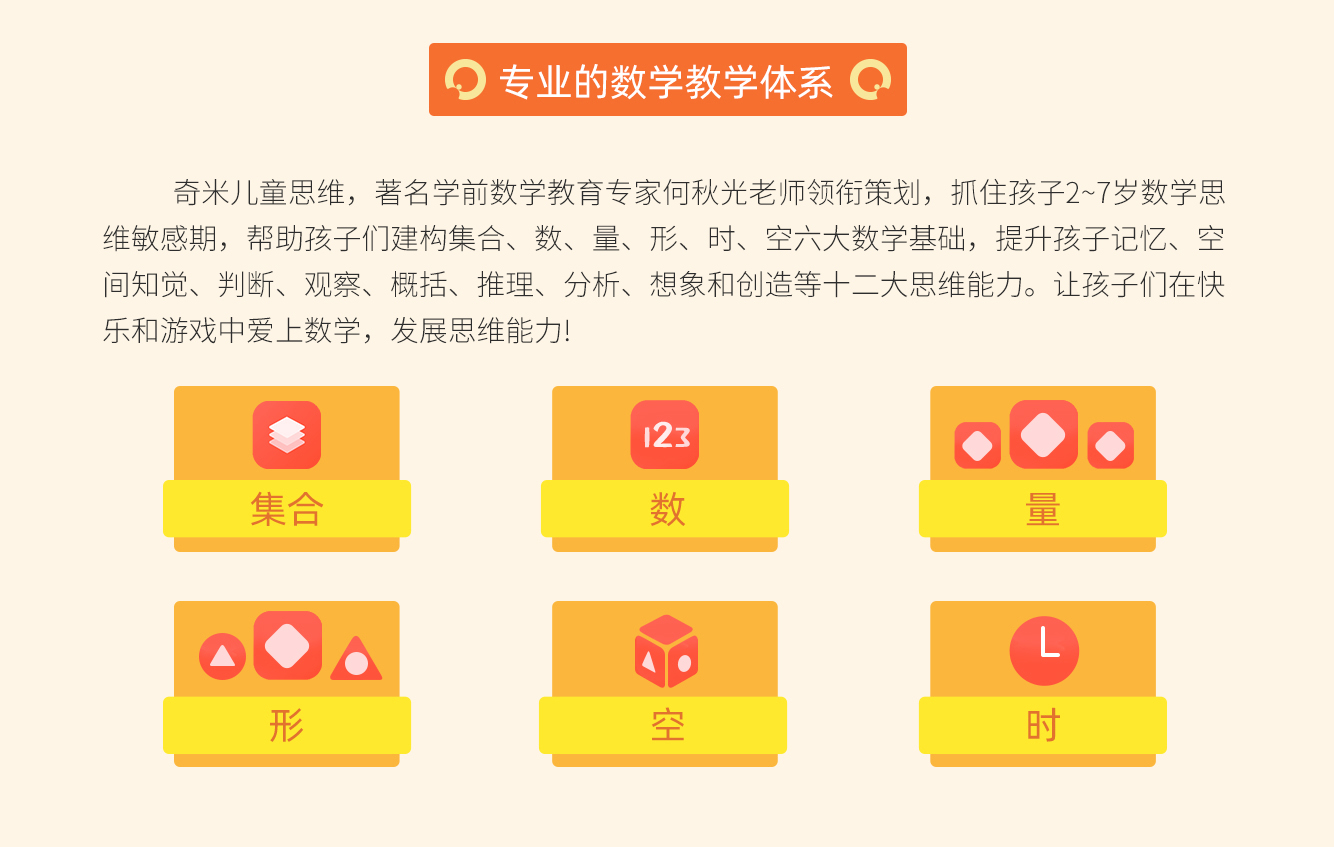 奇米儿童专业数学教学体系